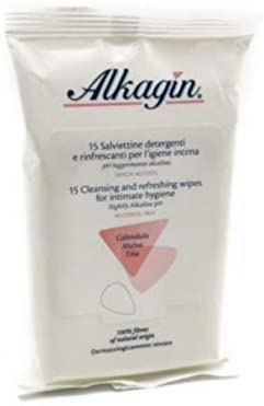ALKAGIN SALVIETTINE DETERGENTI E RINFRESCANTI PER L'IGIENE INTIMA PH LEGGERMENTE ALCALINO SENZA ALCOOL 15 PEZZI CALENDULA MALVA E TILIA - Farmacia Bartoli