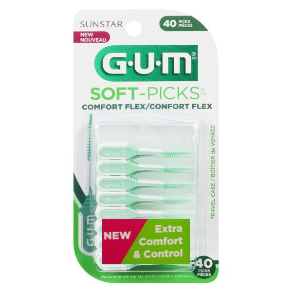 GUM SOFT PICK COMFORT FLEX SCOVOLINO INTERDENTALE 40 PEZZI - Farmacia Bartoli
