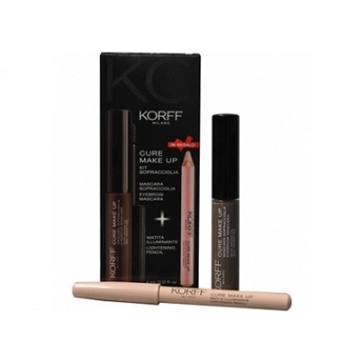 KORFF CURE MAKE UP KIT SOPRACCIGLIA CON MASCARA SOPRACCIGLIA 03 + MATITA ILLUMINANTE 03 - Farmacia Bartoli