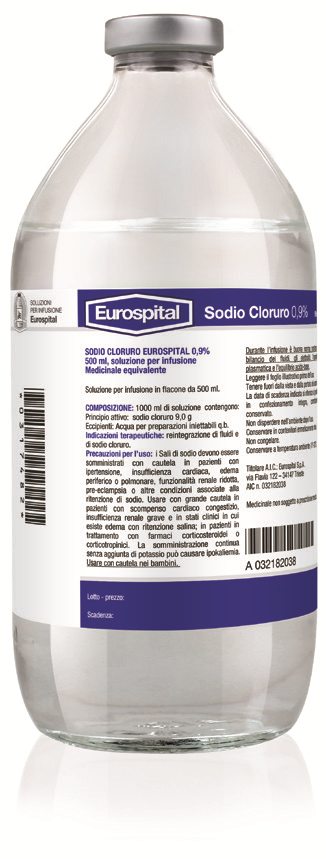 SODIO CLORURO EUROS*0,9% 500ML - Farmacia Bartoli