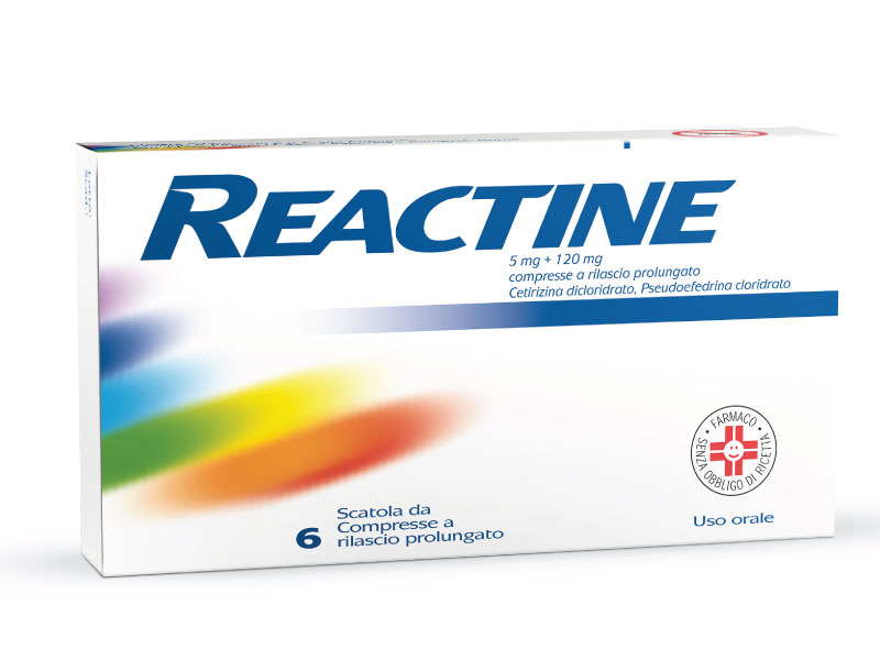 REACTINE*6CPR 5MG+120MG RP - Farmacia Bartoli