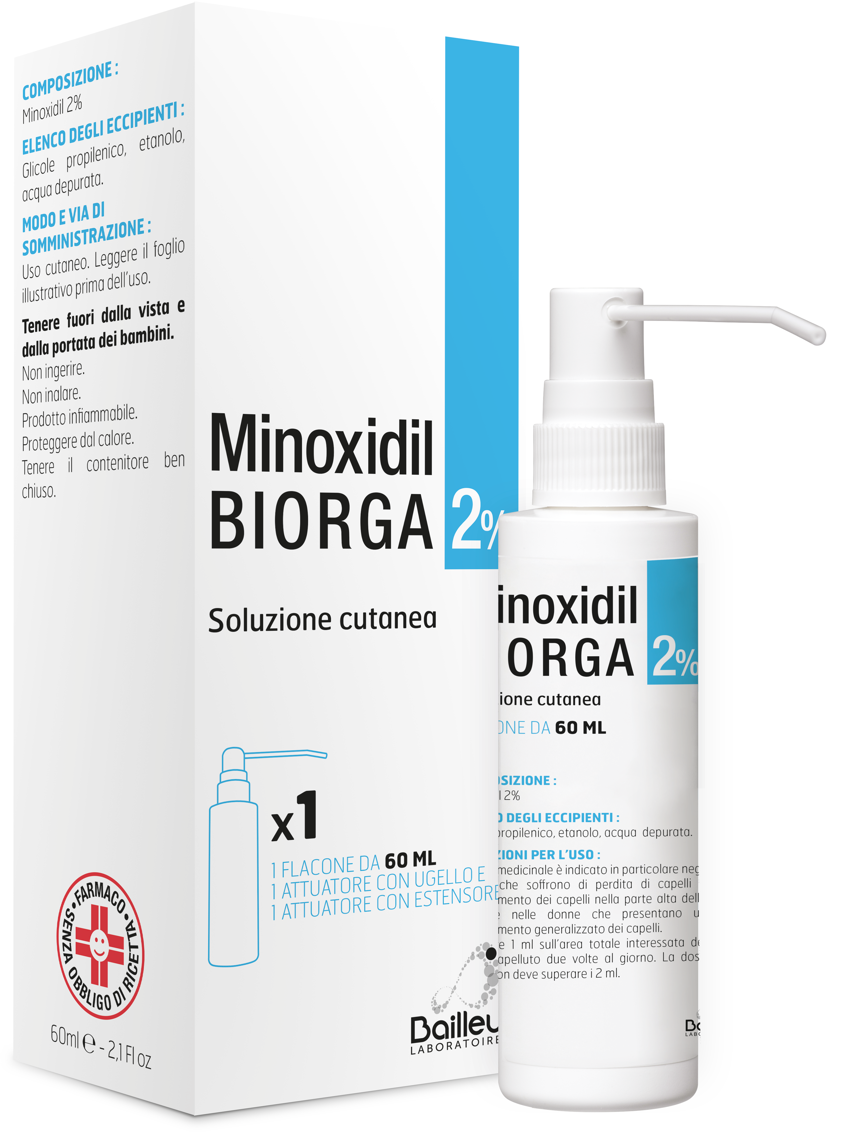 MINOXIDIL BIORGA*SOL CUT60ML2% - Farmacia Bartoli