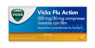 VICKS FLU ACTION*12CPR200+30MG - Farmacia Bartoli