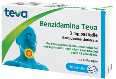 BENZIDAMINA TEVA*20PASTL 3MG - Farmacia Bartoli