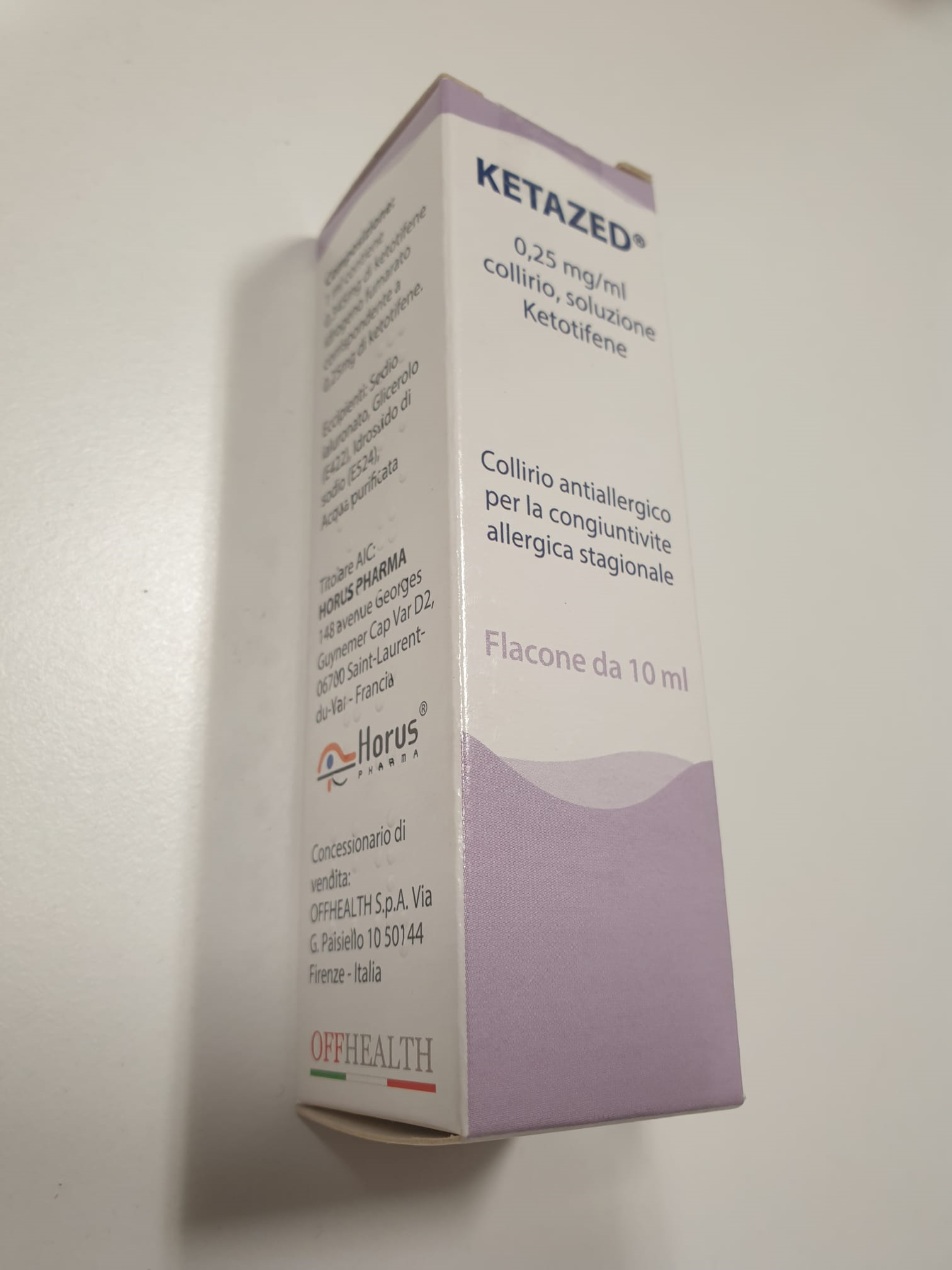 KETAZED*COLL 1FL 10ML0,25MG/ML - Farmacia Bartoli