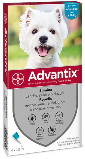 ADVANTIX SPOT ON*4PIP 4-10KG - Farmacia Bartoli