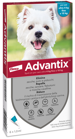 ADVANTIX SPOT ON*6PIP 4-10KG - Farmacia Bartoli
