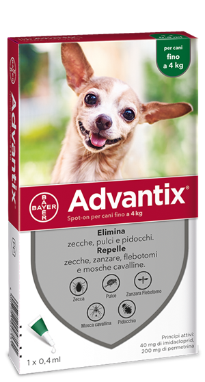 ADVANTIX SPOT ON*1PIP 0-4KG - Farmacia Bartoli