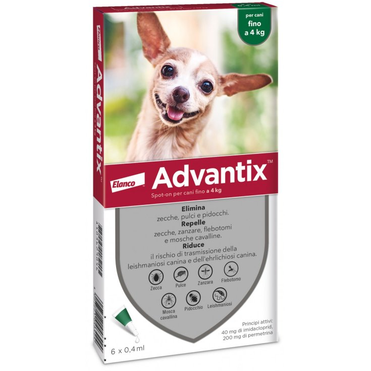 ADVANTIX SPOT ON*6PIP 0-4KG - Farmacia Bartoli