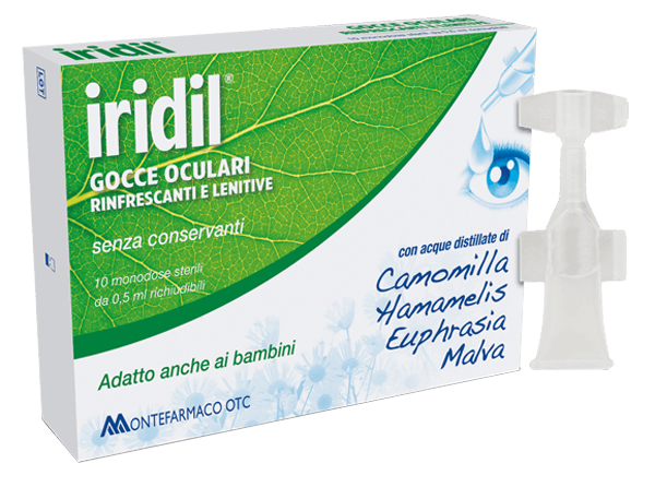 GOCCE OCULARI IRIDIL 10 AMPOLLE MONODOSE RICHIUDIBILI 0,5 ML - Farmacia Bartoli