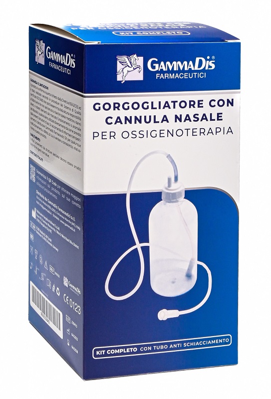 GORGOGLIATORE PER OSSIGENOTERAPIA CON OCCHIALE + CANNULA NASALE GAMMADIS - Farmacia Bartoli