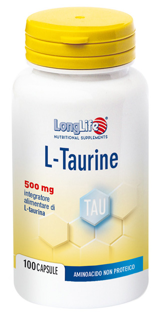 LONGLIFE L-TAURINE 500 MG 100 CAPSULE DI GELATINA DA 6,2 G - Farmacia Bartoli