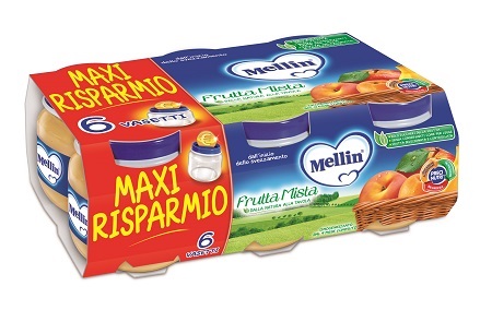 MELLIN OMOGENEIZZATO FRUTTA MISTA 100 G 6 PEZZI - Farmacia Bartoli