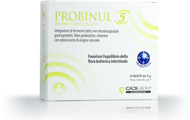 PROBINUL 5 12 BUSTINE 5 G AROMA CIOCCOLATO - Farmacia Bartoli