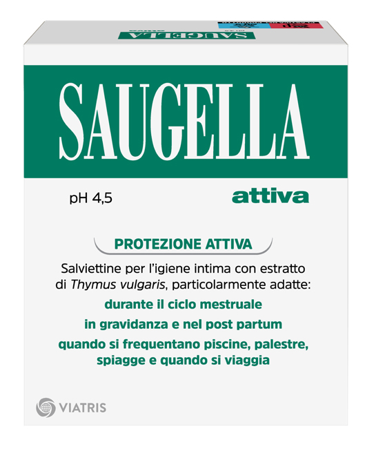 SAUGELLA ATTIVA SALVIETTINE DETERGENTI 10 BUSTINE - Farmacia Bartoli