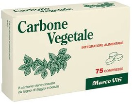 CARBONE VEGETALE 75 COMPRESSE - Farmacia Bartoli