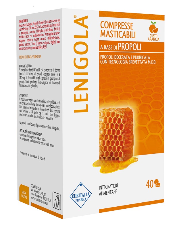 LENIGOLA COMPRESSE MASTICABILI ARANCIA 40 COMPRESSE - Farmacia Bartoli