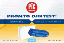LANCETTE PUNGIDITO PIC DIGITEST GAUGE 28 25 PEZZI + 25 TAMPONCINI ASSORBENTI - Farmacia Bartoli