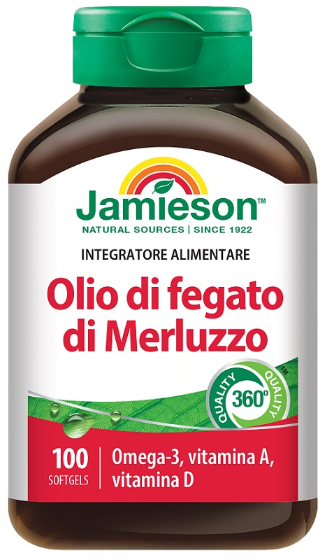 JAMIESON OLIO DI FEGATO DI MERLUZZO 100 PERLE - Farmacia Bartoli