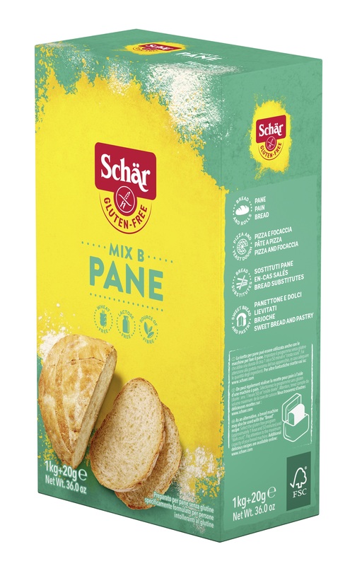 SCHAR MIX B PREPARATO PANE SENZA LATTOSIO 1 KG + 20 G - Farmacia Bartoli