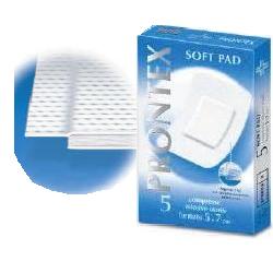 GARZA PRONTEX SOFT PAD COMPRESSA 5X7 CM 5 PEZZI - Farmacia Bartoli