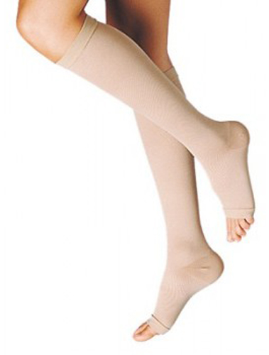 GAMBALETTO TERAPEUTICO DUALSAN A COMPRESSIONE DECRESCENTE KKL1 PUNTA APERTA BEIGE UNISEX 1 1 PAIO - Farmacia Bartoli
