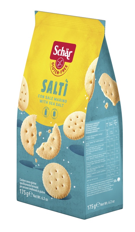 SCHAR SALTI' CRACKER CON SALE MARINO SENZA LATTOSIO 175 G - Farmacia Bartoli
