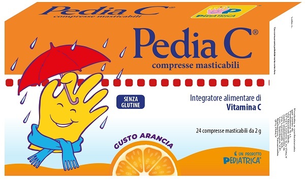 PEDIA C ARANCIA 24 COMPRESSE MASTICABILI - Farmacia Bartoli