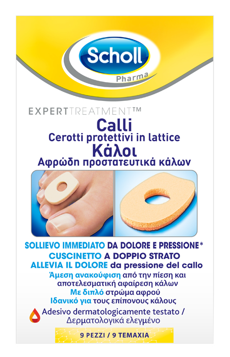 CEROTTO PROTETTIVO PER CALLI SCHOLL IN LATTICE 9 PEZZI - Farmacia Bartoli