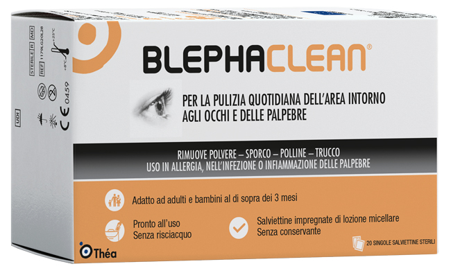 BLEPHACLEAN GARZE OCULARI STERILI A BASE DI ACIDO IALURONICO 20 PEZZI - Farmacia Bartoli