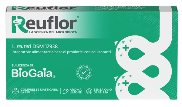 REUFLOR 10 COMPRESSE MASTICABILI AROMA LIMONE - Farmacia Bartoli