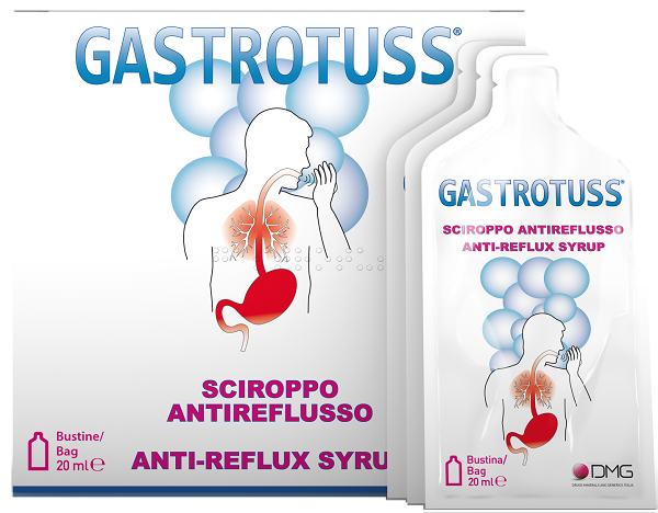 SCIROPPO ANTIREFLUSSO GASTROTUSS 25 BUSTINE MONODOSE 20 ML - Farmacia Bartoli