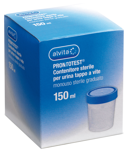 CONTENITORE PER URINA ALVITA PRONTOTEST GRADUATO CON TAPPO A VITE - Farmacia Bartoli