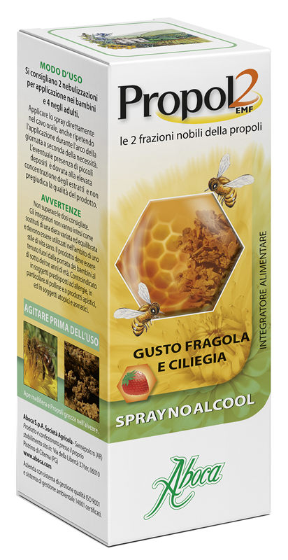 PROPOL2 EMF SPRAY NO ALCOOL FRAGOLA E CILIEGIA 30 ML - Farmacia Bartoli