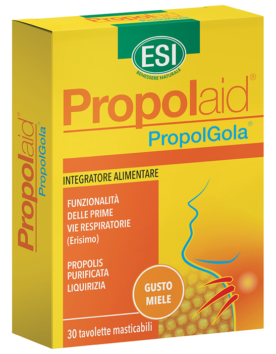 ESI PROPOLAID TAVOLETTE GOLA MIELE 30 TAVOLETTE - Farmacia Bartoli