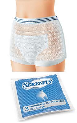 MUTANDINA ELASTICA RETTANGOLARE A RETE SERENITY S 3 PEZZI - Farmacia Bartoli