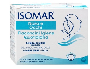 ISOMAR SOLUZIONE ISOTONICA ACQUA MARE IGIENE QUOTIDIANA 24 FLACONCINI MONODOSE 5 ML - Farmacia Bartoli