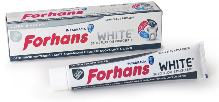 FORHANS SP WHITE DENTIF 75ML - Farmacia Bartoli