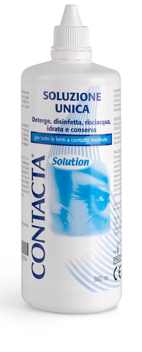 SOLUZIONE UNICA ISOTONICA PER LENTI A CONTATTO CONTACTA DA 360 ML - Farmacia Bartoli