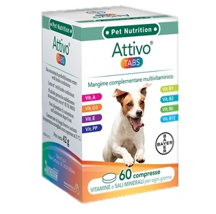 ATTIVO TABS ASTUCCIO DA 60 COMPRESSE ALTAMENTE APPETIBILI - Farmacia Bartoli