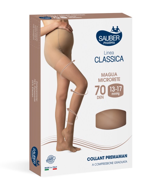 SAUBER COLLANT PREMAMAN 140 DENARI MAGLIA MICRORETE NEUTRO BEIGE 4 LINEA CLASSICA - Farmacia Bartoli