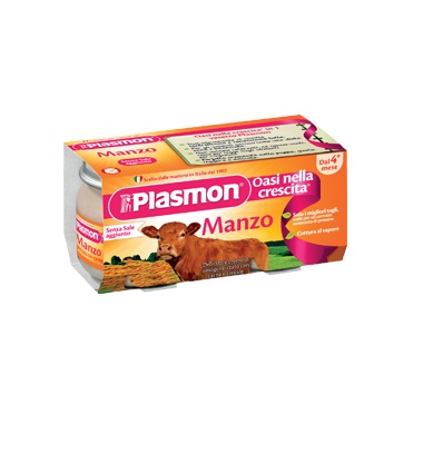 PLASMON OMOGENEIZZATO MANZO 4 X 80 G - Farmacia Bartoli