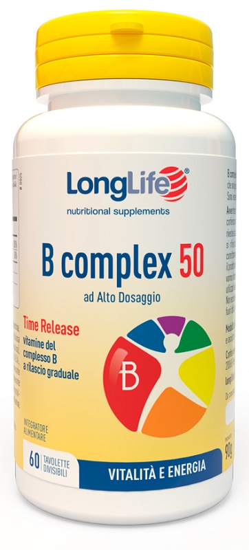 LONGLIFE B COMPLEX 50 RILASCIO GRADUALE 60 TAVOLETTE DIVISIBILI - Farmacia Bartoli