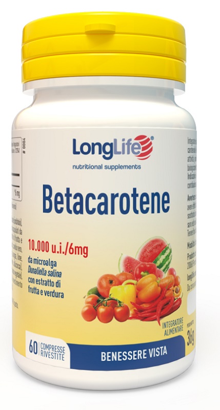 LONGLIFE BETACAROTENE 60 COMPRESSE - Farmacia Bartoli