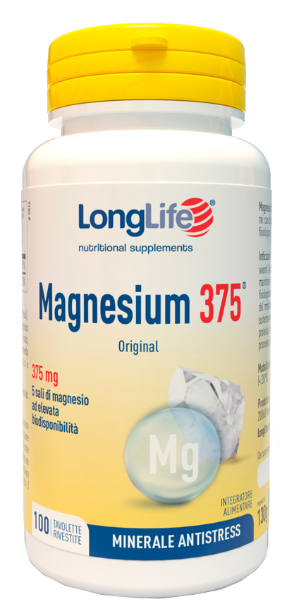 LONGLIFE MAGNESIUM 375 ORIGINAL 375 MG 100 TAVOLETTE - Farmacia Bartoli
