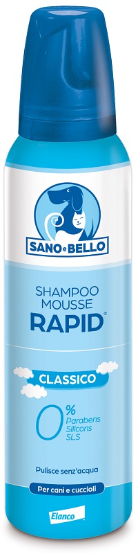 SANO E BELLO SHAMPOO MOUSSE RAPID CLASSICO FLACONE 300 ML PER LAVAGGIO SENZ'ACQUA - Farmacia Bartoli