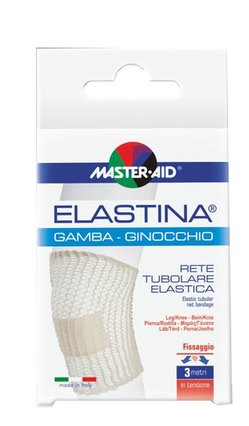 RETE TUBOLARE ELASTICA IPOALLERGENICA MASTER-AID ELASTINA GAMBA/GINOCCHIO 3 MT IN TENSIONE CALIBRO 5 CM - Farmacia Bartoli
