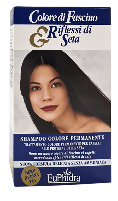 EUPHIDRA COLORE DI FASCINO & RIFLESSI DI SETA SHAMPOO COLORE PERMANENTE 41 NERO DI CINA 120 ML - Farmacia Bartoli
