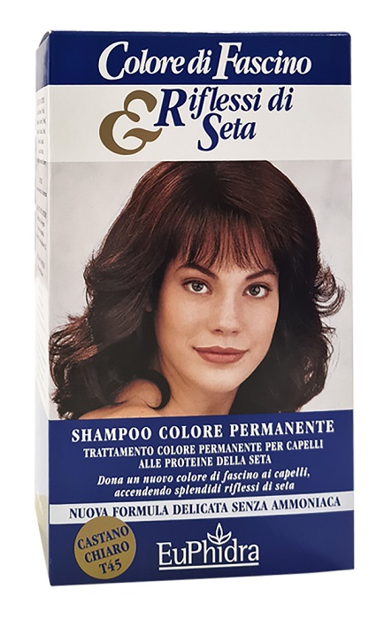 EUPHIDRA COLORE DI FASCINO & RIFLESSI DI SETA SHAMPOO COLORE PERMANENTE 45 CASTANO CHIARO 120 ML - Farmacia Bartoli