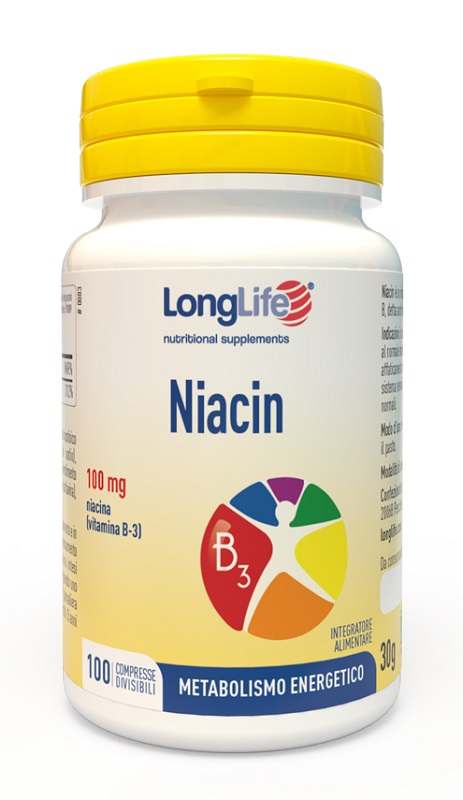 LONGLIFE NIACIN 100 MG 100 COMPRESSE DIVISIBILI - Farmacia Bartoli